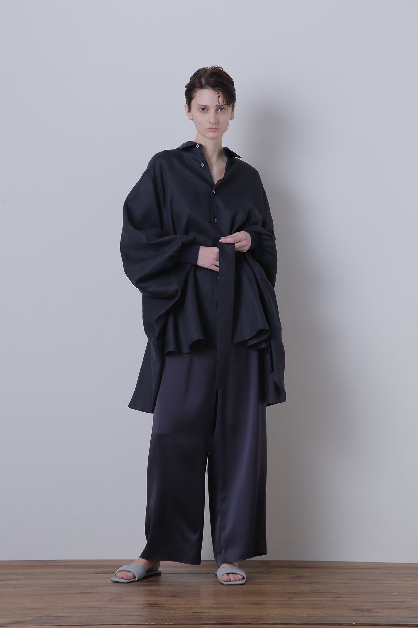 【ヒューエルミュージアム/hueLe Museum】の【STUMBLY】Belted Big Silhouette Blouse 人気、トレンドファッション・服の通販 founy(ファニー) 　ファッション　Fashion　レディースファッション　Fashion for Women　トップス・カットソー　Cut & Sew Tops　シャツ・ブラウス・オフィスカジュアル　Elegant Blouses & Button-Ups　シンプル　Simple, Minimal　スリーブ　Sleeve, Long Sleeve / Short Sleeve　ポンチョ　Poncho, Cape Style　リボン　Ribbon, Bow　ロング　Long, Long-Length　other-2|ID: prp329100003877487 ipo3291000000035489174