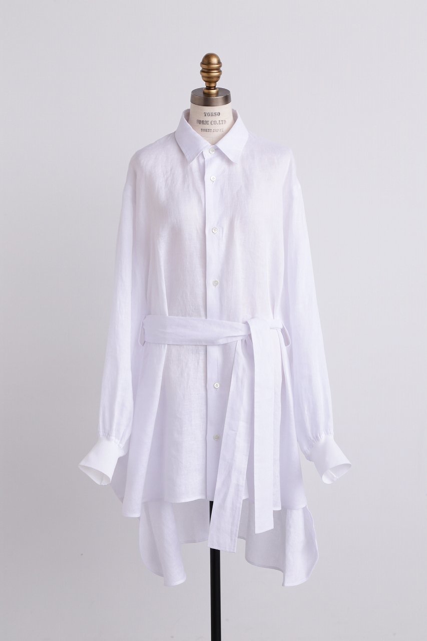 【ヒューエルミュージアム/hueLe Museum】の【STUMBLY】Belted Big Silhouette Blouse 人気、トレンドファッション・服の通販 founy(ファニー) 　ファッション　Fashion　レディースファッション　Fashion for Women　トップス・カットソー　Cut & Sew Tops　シャツ・ブラウス・オフィスカジュアル　Elegant Blouses & Button-Ups　シンプル　Simple, Minimal　スリーブ　Sleeve, Long Sleeve / Short Sleeve　ポンチョ　Poncho, Cape Style　リボン　Ribbon, Bow　ロング　Long, Long-Length　 other-1|ID: prp329100003877487 ipo3291000000035959337