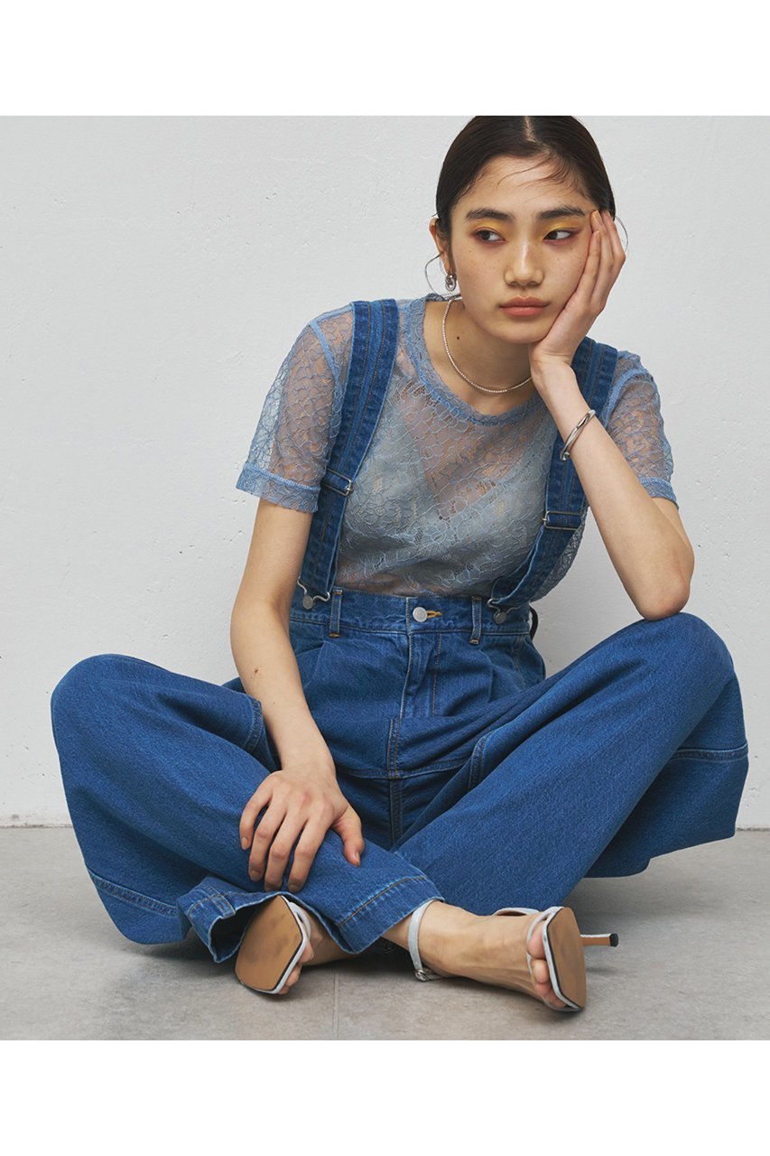 【ウィムガゼット/Whim Gazette】の【GEMINI】サスペンダーデニムパンツ 人気、トレンドファッション・服の通販 founy(ファニー) 　ファッション　Fashion　レディースファッション　Fashion for Women　パンツ　Pants & Trousers　デニムパンツ・ジーンズ・美脚デニム　Denim Jeans & Pants　おすすめ　Recommended / Our Picks　コンパクト　Compact, Small Size　サスペンダー　Suspenders, Braces　シンプル　Simple, Minimal　デニム　Denim, Jeans Material　バランス　Balance, Style Balance　パッチ　Patch, Appliqué　ボトム　Bottoms, Lower Wear　ポケット　Pocket, Pocket Detail　レース　Lace, Lace Fabric　other-5|ID: prp329100003877512 ipo3291000000032906153