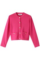 【アルアバイル/allureville】の【Loulou Willoughby】ソウバリクルーコンパクトカーディガン 人気、トレンドファッション・服の通販 founy(ファニー) ファッション Fashion レディースファッション Fashion for Women トップス・カットソー Cut & Sew Tops ニット Knit Tops & Sweaters カーディガン・羽織り Layered Style Cardigans おすすめ Recommended / Our Picks カーディガン Cardigan, Knitwear コンパクト Compact, Small Size シンプル Simple, Minimal ジャケット Jacket, Outerwear セットアップ Set-Up, Coordinated Outfit ポケット Pocket, Pocket Detail エレガント 上品 Elegant 半袖 Short Sleeve, Half Sleeve thumbnail ピンク|ID: prp329100003879377 ipo3291000000032948816