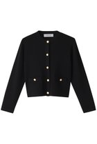 【アルアバイル/allureville】の【Loulou Willoughby】ソウバリクルーコンパクトカーディガン 人気、トレンドファッション・服の通販 founy(ファニー) ファッション Fashion レディースファッション Fashion for Women トップス・カットソー Cut & Sew Tops ニット Knit Tops & Sweaters カーディガン・羽織り Layered Style Cardigans おすすめ Recommended / Our Picks カーディガン Cardigan, Knitwear コンパクト Compact, Small Size シンプル Simple, Minimal ジャケット Jacket, Outerwear セットアップ Set-Up, Coordinated Outfit ポケット Pocket, Pocket Detail エレガント 上品 Elegant 半袖 Short Sleeve, Half Sleeve thumbnail ブラック|ID: prp329100003879377 ipo3291000000032948822