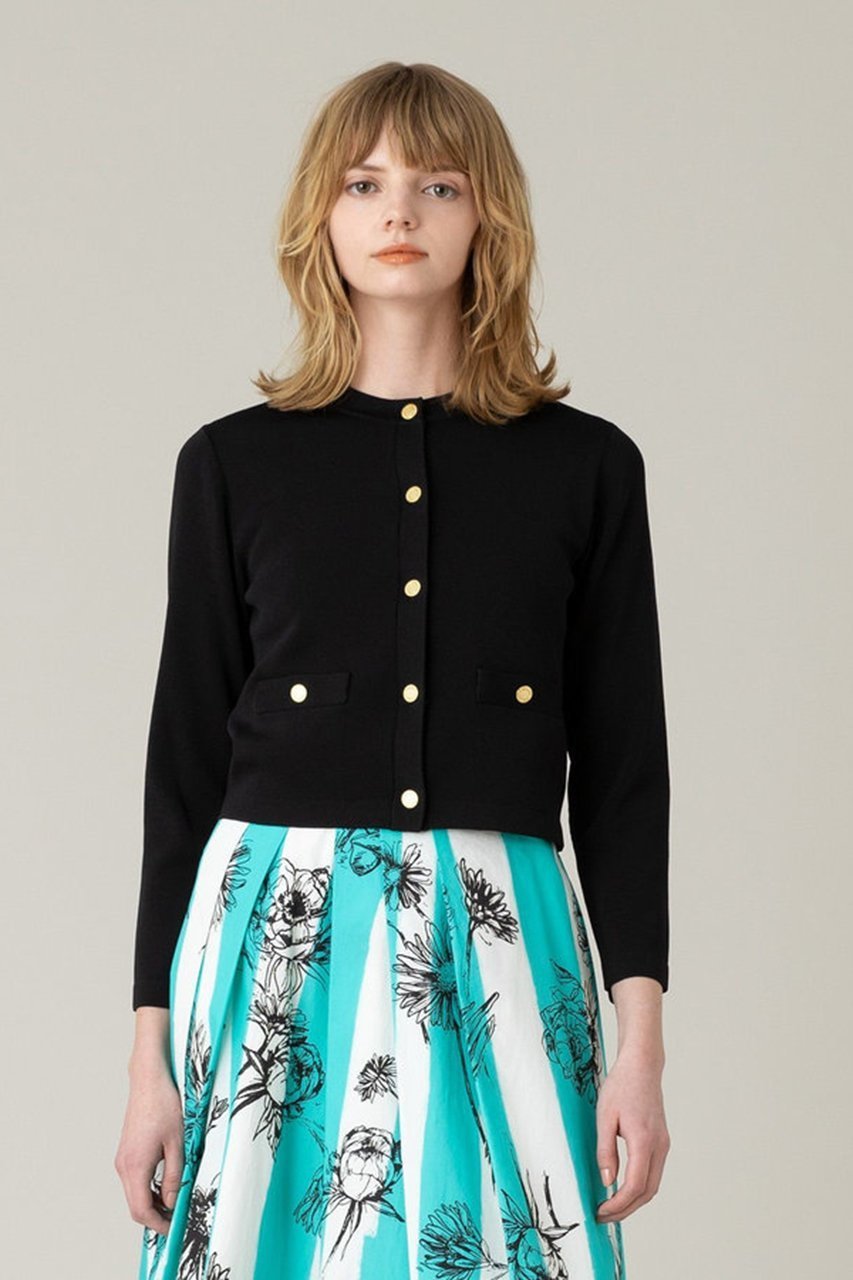 【アルアバイル/allureville】の【Loulou Willoughby】ソウバリクルーコンパクトカーディガン 人気、トレンドファッション・服の通販 founy(ファニー) 　ファッション　Fashion　レディースファッション　Fashion for Women　トップス・カットソー　Cut & Sew Tops　ニット　Knit Tops & Sweaters　カーディガン・羽織り　Layered Style Cardigans　おすすめ　Recommended / Our Picks　カーディガン　Cardigan, Knitwear　コンパクト　Compact, Small Size　シンプル　Simple, Minimal　ジャケット　Jacket, Outerwear　セットアップ　Set-Up, Coordinated Outfit　ポケット　Pocket, Pocket Detail　エレガント 上品　Elegant　半袖　Short Sleeve, Half Sleeve　other-6|ID: prp329100003879377 ipo3291000000032948850