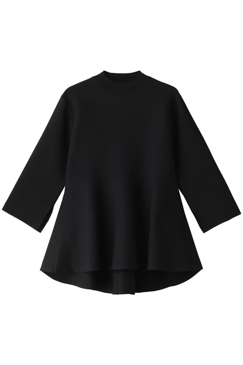 【ル フィル/LE PHIL】のフレアニット インテリア・キッズ・メンズ・レディースファッション・服の通販 founy(ファニー) 　ファッション　Fashion　レディースファッション　Fashion for Women　トップス・カットソー　Cut & Sew Tops　ニット　Knit Tops & Sweaters　カジュアルプルオーバー・ニットトップス　Pullovers & Knit Tops / Casual Pullovers　スリット　Slit, Slit Detail　ハイネック　High Neck, Mock Neck　フレア　Flare, Flared　ペプラム　Peplum, Flared Hem　ブラック|ID: prp329100003881358 ipo3291000000032950008