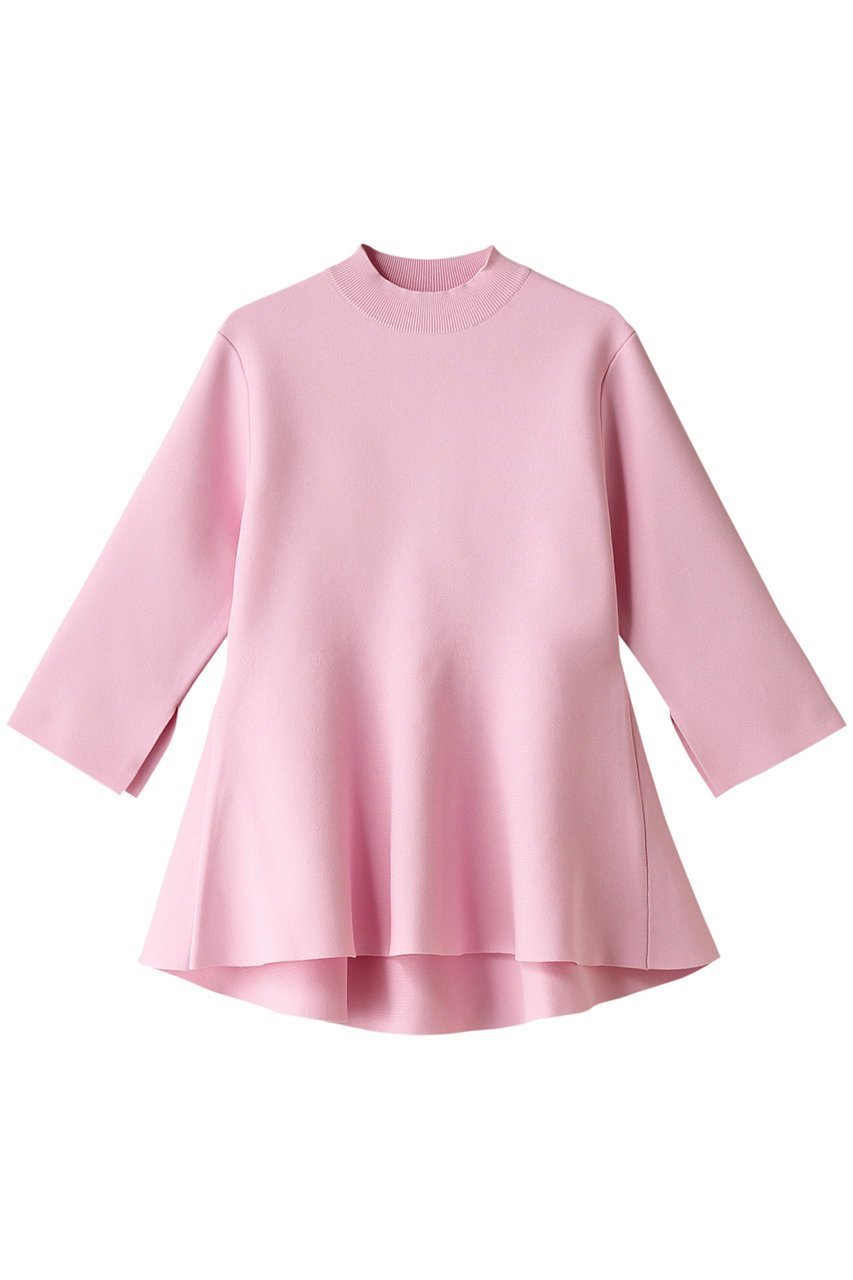 【ル フィル/LE PHIL】のフレアニット インテリア・キッズ・メンズ・レディースファッション・服の通販 founy(ファニー) 　ファッション　Fashion　レディースファッション　Fashion for Women　トップス・カットソー　Cut & Sew Tops　ニット　Knit Tops & Sweaters　カジュアルプルオーバー・ニットトップス　Pullovers & Knit Tops / Casual Pullovers　スリット　Slit, Slit Detail　ハイネック　High Neck, Mock Neck　フレア　Flare, Flared　ペプラム　Peplum, Flared Hem　ピンク|ID: prp329100003881358 ipo3291000000032950018