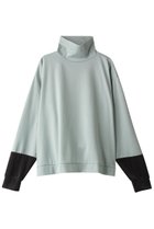 【リムアーク/RIM.ARK】のLong neck long sleeve PO/プルオーバー 人気、トレンドファッション・服の通販 founy(ファニー) ファッション Fashion レディースファッション Fashion for Women トップス・カットソー Cut & Sew Tops シャツ・ブラウス・オフィスカジュアル Elegant Blouses & Button-Ups ロングTシャツ・Tシャツ Longline T-Shirts & Tees カジュアルプルオーバー・ニットトップス Pullovers & Knit Tops / Casual Pullovers カットソー・ベーシックTシャツ Cut-and-Sewn Tops / Stretch Tees & Basics カットソー Cut and Sewn Top シルケット Silket, Silky Cotton スリーブ Sleeve, Long Sleeve / Short Sleeve ドッキング Docking, Mixed Material ハイネック High Neck, Mock Neck ベロア Velour, Soft Velvet ロング Long, Long-Length thumbnail ライトグリーン|ID: prp329100003882639 ipo3291000000034969234
