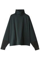 【リムアーク/RIM.ARK】のLong neck long sleeve PO/プルオーバー 人気、トレンドファッション・服の通販 founy(ファニー) ファッション Fashion レディースファッション Fashion for Women トップス・カットソー Cut & Sew Tops シャツ・ブラウス・オフィスカジュアル Elegant Blouses & Button-Ups ロングTシャツ・Tシャツ Longline T-Shirts & Tees カジュアルプルオーバー・ニットトップス Pullovers & Knit Tops / Casual Pullovers カットソー・ベーシックTシャツ Cut-and-Sewn Tops / Stretch Tees & Basics カットソー Cut and Sewn Top シルケット Silket, Silky Cotton スリーブ Sleeve, Long Sleeve / Short Sleeve ドッキング Docking, Mixed Material ハイネック High Neck, Mock Neck ベロア Velour, Soft Velvet ロング Long, Long-Length thumbnail ダークグリーン|ID: prp329100003882639 ipo3291000000034969235