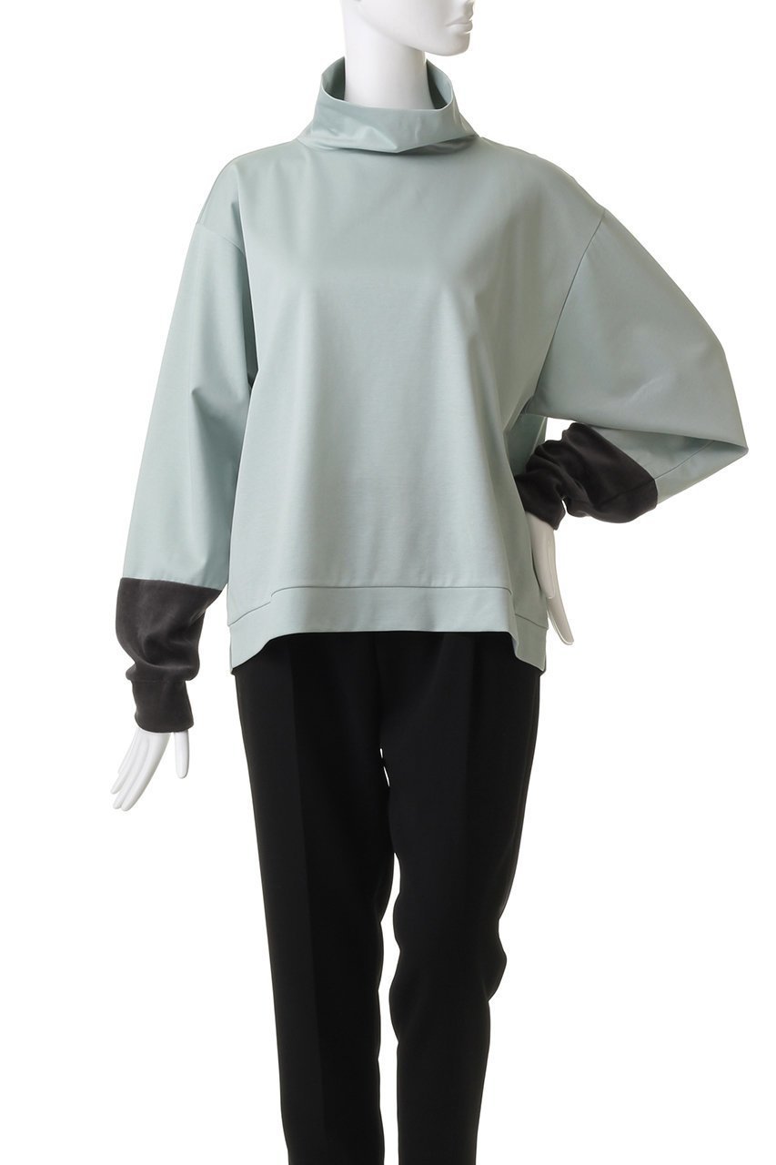 【リムアーク/RIM.ARK】のLong neck long sleeve PO/プルオーバー 人気、トレンドファッション・服の通販 founy(ファニー) 　ファッション　Fashion　レディースファッション　Fashion for Women　トップス・カットソー　Cut & Sew Tops　シャツ・ブラウス・オフィスカジュアル　Elegant Blouses & Button-Ups　ロングTシャツ・Tシャツ　Longline T-Shirts & Tees　カジュアルプルオーバー・ニットトップス　Pullovers & Knit Tops / Casual Pullovers　カットソー・ベーシックTシャツ　Cut-and-Sewn Tops / Stretch Tees & Basics　カットソー　Cut and Sewn Top　シルケット　Silket, Silky Cotton　スリーブ　Sleeve, Long Sleeve / Short Sleeve　ドッキング　Docking, Mixed Material　ハイネック　High Neck, Mock Neck　ベロア　Velour, Soft Velvet　ロング　Long, Long-Length　other-2|ID: prp329100003882639 ipo3291000000034969237