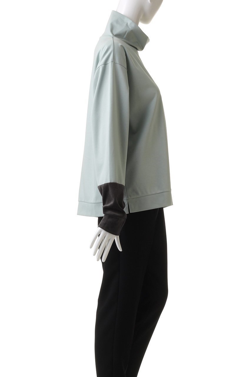 【リムアーク/RIM.ARK】のLong neck long sleeve PO/プルオーバー 人気、トレンドファッション・服の通販 founy(ファニー) 　ファッション　Fashion　レディースファッション　Fashion for Women　トップス・カットソー　Cut & Sew Tops　シャツ・ブラウス・オフィスカジュアル　Elegant Blouses & Button-Ups　ロングTシャツ・Tシャツ　Longline T-Shirts & Tees　カジュアルプルオーバー・ニットトップス　Pullovers & Knit Tops / Casual Pullovers　カットソー・ベーシックTシャツ　Cut-and-Sewn Tops / Stretch Tees & Basics　カットソー　Cut and Sewn Top　シルケット　Silket, Silky Cotton　スリーブ　Sleeve, Long Sleeve / Short Sleeve　ドッキング　Docking, Mixed Material　ハイネック　High Neck, Mock Neck　ベロア　Velour, Soft Velvet　ロング　Long, Long-Length　other-3|ID: prp329100003882639 ipo3291000000034969238