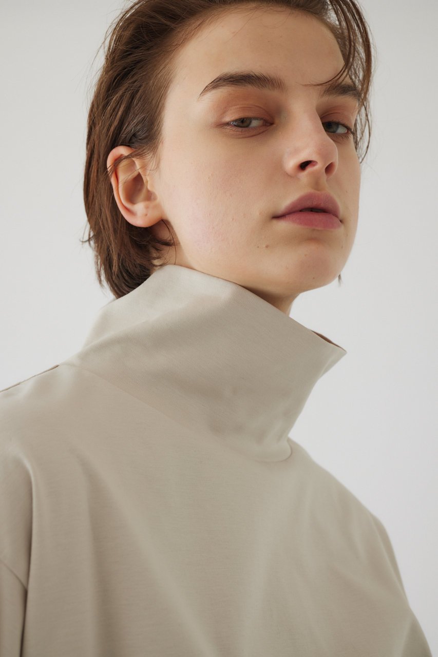 【リムアーク/RIM.ARK】のLong neck long sleeve PO/プルオーバー 人気、トレンドファッション・服の通販 founy(ファニー) 　ファッション　Fashion　レディースファッション　Fashion for Women　トップス・カットソー　Cut & Sew Tops　シャツ・ブラウス・オフィスカジュアル　Elegant Blouses & Button-Ups　ロングTシャツ・Tシャツ　Longline T-Shirts & Tees　カジュアルプルオーバー・ニットトップス　Pullovers & Knit Tops / Casual Pullovers　カットソー・ベーシックTシャツ　Cut-and-Sewn Tops / Stretch Tees & Basics　カットソー　Cut and Sewn Top　シルケット　Silket, Silky Cotton　スリーブ　Sleeve, Long Sleeve / Short Sleeve　ドッキング　Docking, Mixed Material　ハイネック　High Neck, Mock Neck　ベロア　Velour, Soft Velvet　ロング　Long, Long-Length　other-7|ID: prp329100003882639 ipo3291000000034969242