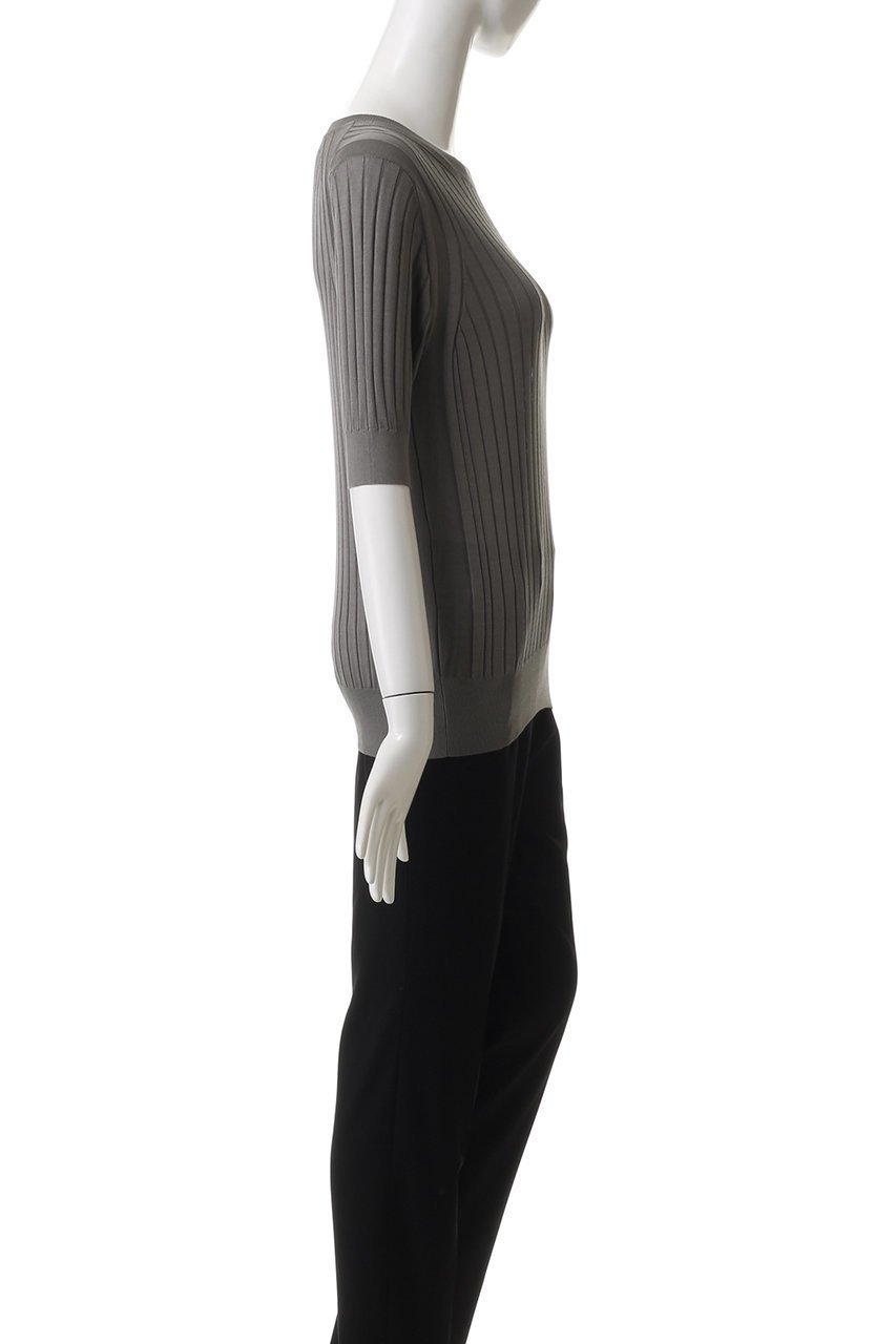 【スローン/SLOANE】の18Gワイドリブ シルク 5分袖クルーネック 人気、トレンドファッション・服の通販 founy(ファニー) 　ファッション　Fashion　レディースファッション　Fashion for Women　トップス・カットソー　Cut & Sew Tops　ニット　Knit Tops & Sweaters　カジュアルプルオーバー・ニットトップス　Pullovers & Knit Tops / Casual Pullovers　シルク　Silk, 100% Silk　シンプル　Simple, Minimal　ワイドリブ　Wide Rib, Wide Ribbed Knit　エレガント 上品　Elegant　other-3|ID: prp329100003882658 ipo3291000000033821572