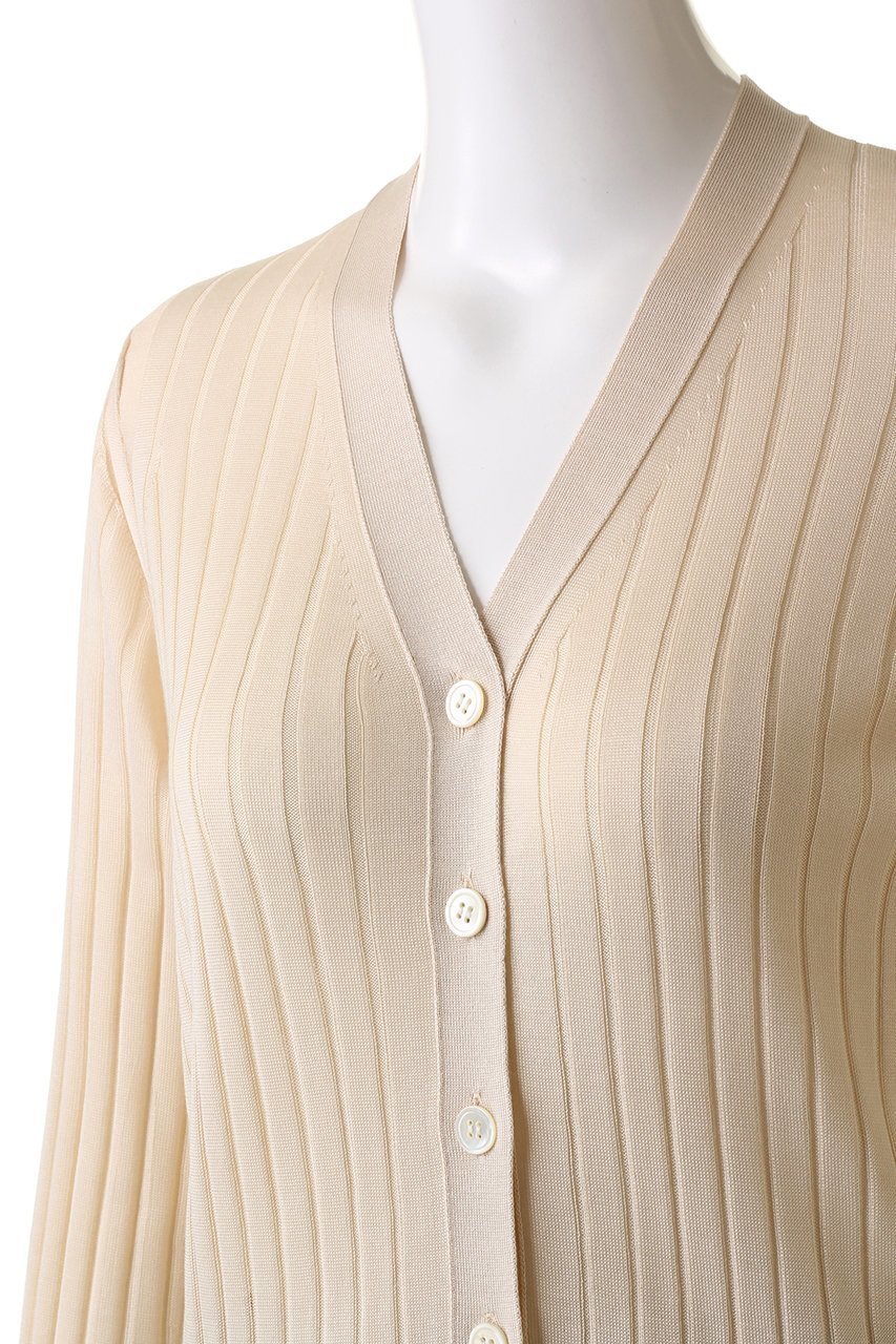 【スローン/SLOANE】の18Gワイドリブ シルク Vネックカーディガン 人気、トレンドファッション・服の通販 founy(ファニー) 　ファッション　Fashion　レディースファッション　Fashion for Women　トップス・カットソー　Cut & Sew Tops　ニット　Knit Tops & Sweaters　カーディガン・羽織り　Layered Style Cardigans　Vネックトップス　V-Neck Tops / V-Cut Neckline Shirts　なめらか　Smooth, Silky Texture　カーディガン　Cardigan, Knitwear　シルク　Silk, 100% Silk　シンプル　Simple, Minimal　ベーシック　Basic, Essential　ボトム　Bottoms, Lower Wear　ワイドリブ　Wide Rib, Wide Ribbed Knit　エレガント 上品　Elegant　定番　Standard, Basic Item　other-5|ID: prp329100003882659 ipo3291000000035599476