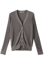 【スローン/SLOANE】の18Gワイドリブ シルク Vネックカーディガン グレー|ID: prp329100003882659 ipo3291000000036797988