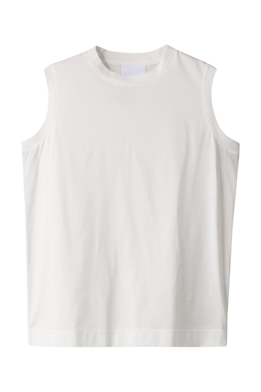 【スローン/SLOANE】の60/2コットン天竺 UVノースリーブ インテリア・キッズ・メンズ・レディースファッション・服の通販 founy(ファニー) 　ファッション　Fashion　レディースファッション　Fashion for Women　トップス・カットソー　Cut & Sew Tops　キャミソール&ノースリーブ　Camisoles & Sleeveless Tops　シャツ・ブラウス・オフィスカジュアル　Elegant Blouses & Button-Ups　ロングTシャツ・Tシャツ　Longline T-Shirts & Tees　カットソー・ベーシックTシャツ　Cut-and-Sewn Tops / Stretch Tees & Basics　キャミソール　Camisole, Spaghetti Strap Top　シンプル　Simple, Minimal　タンク　Tank Top, Sleeveless Top　ノースリーブ　Sleeveless, No-Sleeve　バランス　Balance, Style Balance　エレガント 上品　Elegant　定番　Standard, Basic Item　ホワイト|ID: prp329100003882694 ipo3291000000035344106