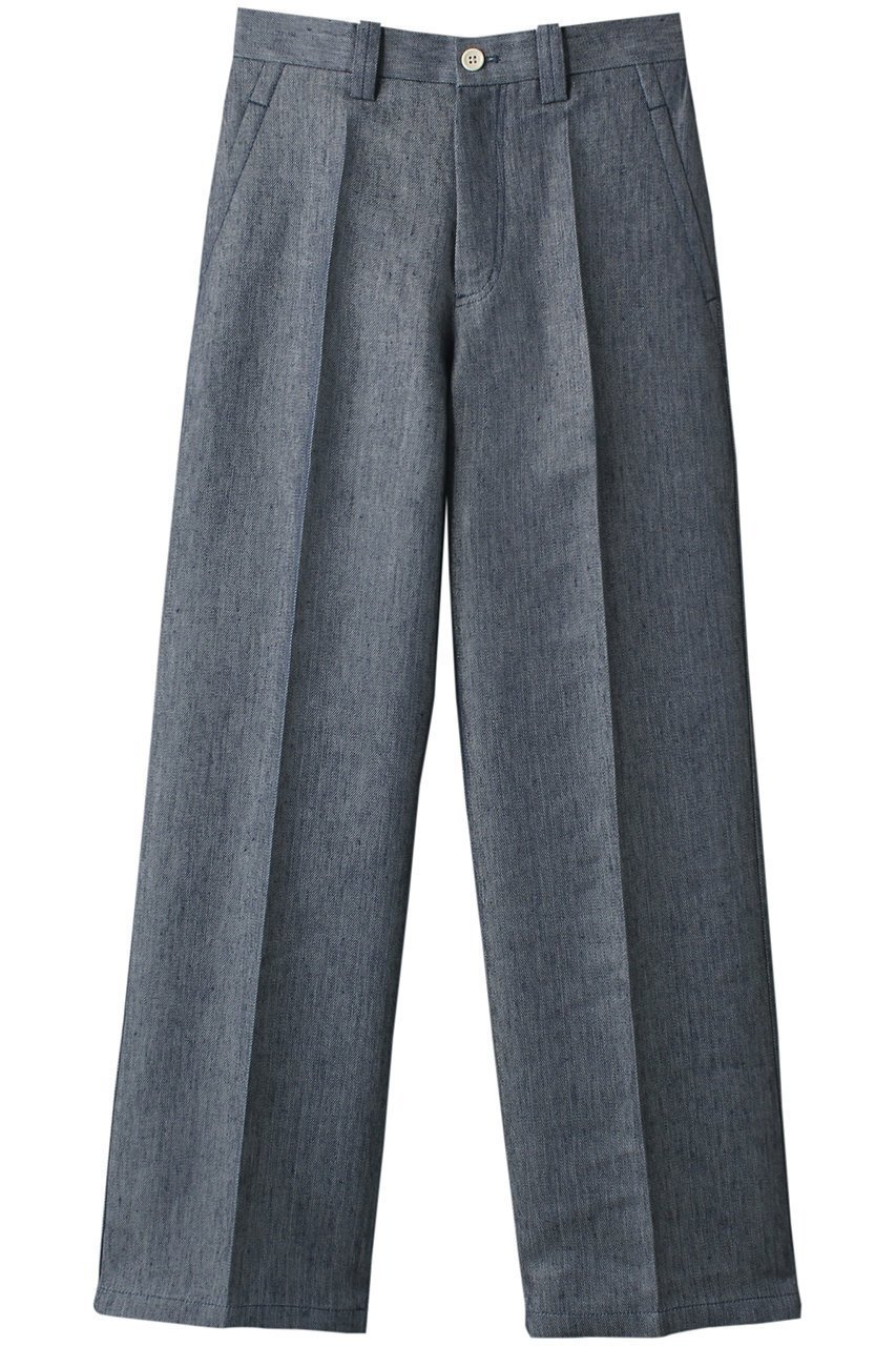 【デパリエ/DEPAREILLE】のデニムフィルムツイルパンツ インテリア・キッズ・メンズ・レディースファッション・服の通販 founy(ファニー) 　ファッション　Fashion　レディースファッション　Fashion for Women　パンツ　Pants & Trousers　デニムパンツ・ジーンズ・美脚デニム　Denim Jeans & Pants　おすすめ　Recommended / Our Picks　ジャケット　Jacket, Outerwear　セットアップ　Set-Up, Coordinated Outfit　センター　Center, Center Line　デニム　Denim, Jeans Material　ビスチェ　Bustier, Corset Top　ワイド　Wide, Wide Fit　エレガント 上品　Elegant　ブルー|ID: prp329100003882758 ipo3291000000032819654