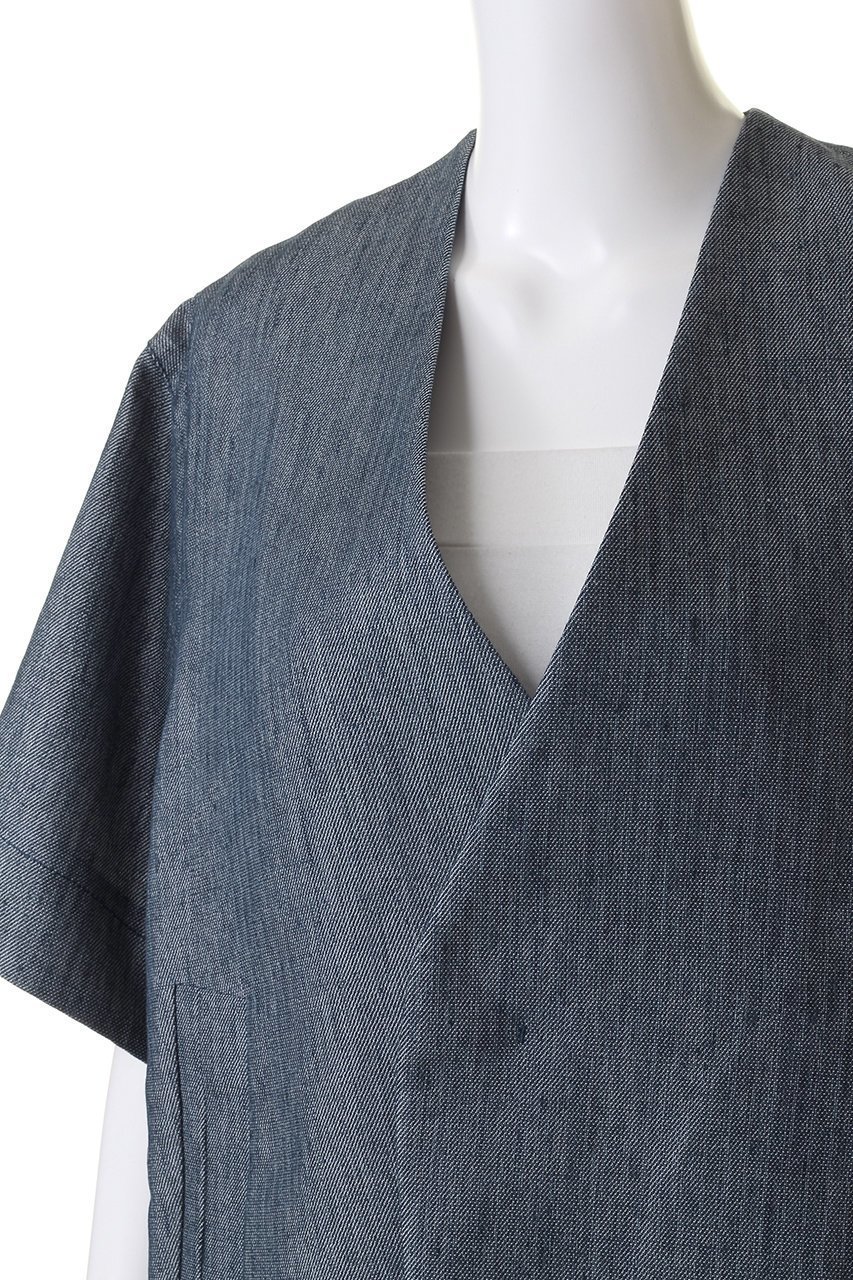 【デパリエ/DEPAREILLE】のデニムフィルムツイルジャケット 人気、トレンドファッション・服の通販 founy(ファニー) 　ファッション　Fashion　レディースファッション　WOMEN　アウター　Coat Outerwear　ジャケット　Jackets　おすすめ　Recommend　ジャケット　Jacket　スリット　Slit　セットアップ　Set Up　デニム　Denim　エレガント 上品　Elegant　半袖　Short Sleeve　長袖　Long Sleeve　other-5|ID: prp329100003882759 ipo3291000000031378264