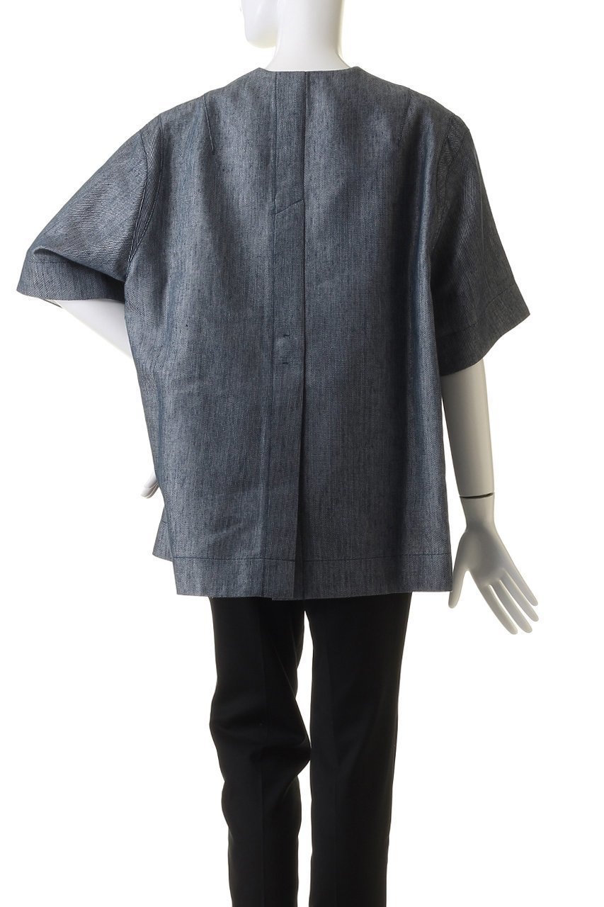 【デパリエ/DEPAREILLE】のデニムフィルムツイルジャケット 人気、トレンドファッション・服の通販 founy(ファニー) 　ファッション　Fashion　レディースファッション　Fashion for Women　アウター　Coat / Outerwear Collection　レディースジャケット・軽アウター　Jackets　おすすめ　Recommended / Our Picks　ジャケット　Jacket, Outerwear　スリット　Slit, Slit Detail　セットアップ　Set-Up, Coordinated Outfit　デニム　Denim, Jeans Material　エレガント 上品　Elegant　半袖　Short Sleeve, Half Sleeve　長袖　Long Sleeve, Full Sleeve　other-4|ID: prp329100003882759 ipo3291000000032959186