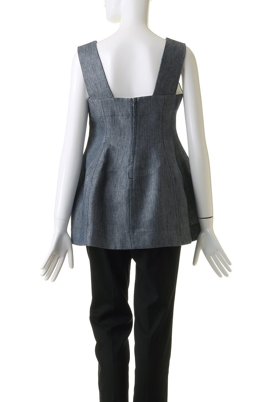 【デパリエ/DEPAREILLE】のデニムフィルムツイルビスチェ 人気、トレンドファッション・服の通販 founy(ファニー) 　ファッション　Fashion　レディースファッション　WOMEN　トップス・カットソー　Tops/Tshirt　キャミソール / ノースリーブ　No Sleeves　シャツ/ブラウス　Shirts/Blouses　ロング / Tシャツ　T-Shirts　カットソー　Cut and Sewn　ビスチェ　Bustier　おすすめ　Recommend　キャミソール　Camisole　セットアップ　Set Up　タンク　Tank　デニム　Denim　トレンド　Trend　フレア　Flare　ペプラム　Peplum　other-4|ID: prp329100003882760 ipo3291000000031378274