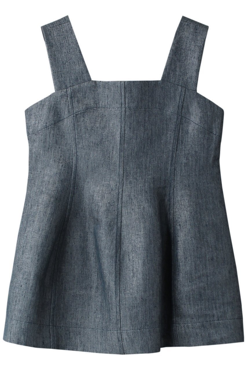 【デパリエ/DEPAREILLE】のデニムフィルムツイルビスチェ 人気、トレンドファッション・服の通販 founy(ファニー) 　ファッション　Fashion　レディースファッション　Fashion for Women　トップス・カットソー　Cut & Sew Tops　キャミソール&ノースリーブ　Camisoles & Sleeveless Tops　シャツ・ブラウス・オフィスカジュアル　Elegant Blouses & Button-Ups　ロングTシャツ・Tシャツ　Longline T-Shirts & Tees　カットソー・ベーシックTシャツ　Cut-and-Sewn Tops / Stretch Tees & Basics　ビスチェ　Bustiers & Corset Tops / Layered Bustier Style　おすすめ　Recommended / Our Picks　キャミソール　Camisole, Spaghetti Strap Top　セットアップ　Set-Up, Coordinated Outfit　タンク　Tank Top, Sleeveless Top　デニム　Denim, Jeans Material　トレンド　Trend, Trending Now　フレア　Flare, Flared　ペプラム　Peplum, Flared Hem　 other-1|ID: prp329100003882760 ipo3291000000035532226