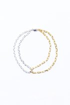 【メゾンドパルス/MAISON DPULSE】のdouble chain ブレスレット シルバー/ゴールド|ID: prp329100003883927 ipo3291000000035762143