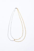 【メゾンドパルス/MAISON DPULSE】のdouble chain ネックレス シルバー/ゴールド|ID: prp329100003883928 ipo3291000000035762146