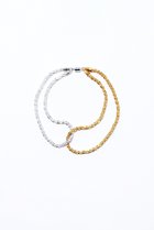 【メゾンドパルス/MAISON DPULSE】のdouble chain ブレスレット シルバー/ゴールド|ID: prp329100003883929 ipo3291000000035762149