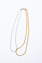 【メゾンドパルス/MAISON DPULSE】のdouble chain ネックレス シルバー/ゴールド|ID: prp329100003883930 ipo3291000000035762152