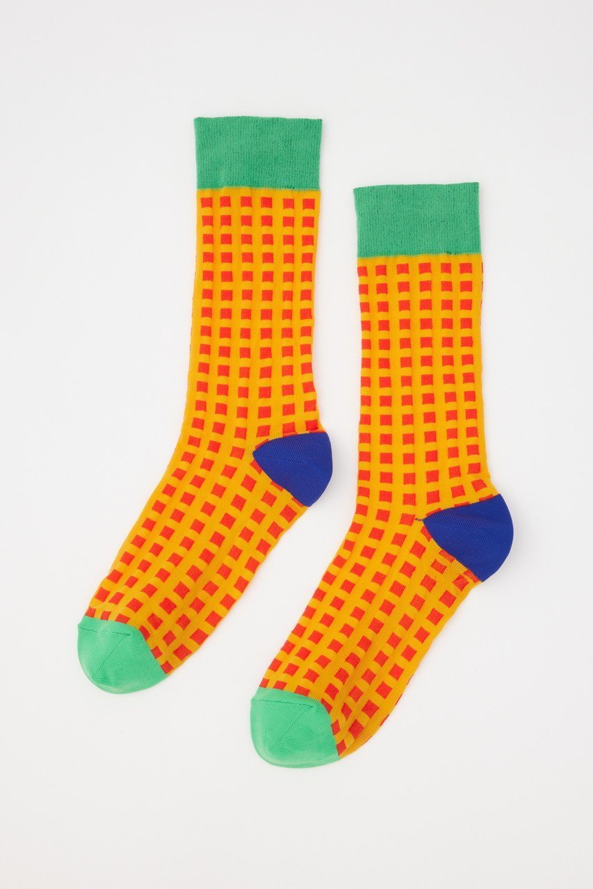 【ナゴンスタンス/nagonstans】のGrid Socks/ソックス インテリア・キッズ・メンズ・レディースファッション・服の通販 founy(ファニー)  ファッション Fashion レディースファッション Fashion for Women ソックス&靴下 Socks & Hosiery レッグウェア・ストッキング Legwear & Hosiery ソックス Socks, Hosiery 春 Spring Paprika|ID: prp329100003883956 ipo3291000000032853106