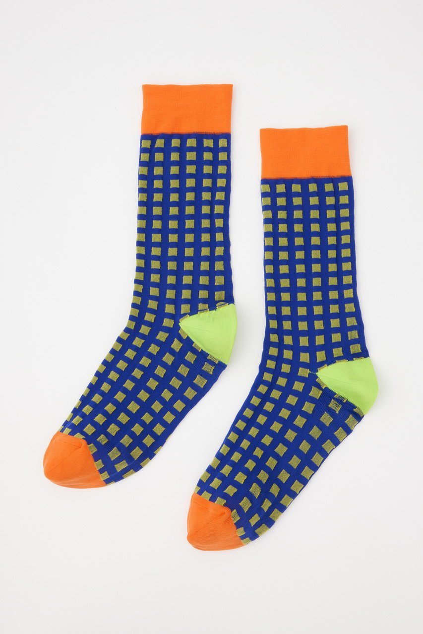 【ナゴンスタンス/nagonstans】のGrid Socks/ソックス インテリア・キッズ・メンズ・レディースファッション・服の通販 founy(ファニー)  ファッション Fashion レディースファッション Fashion for Women ソックス&靴下 Socks & Hosiery レッグウェア・ストッキング Legwear & Hosiery ソックス Socks, Hosiery 春 Spring Sky|ID: prp329100003883956 ipo3291000000032853116