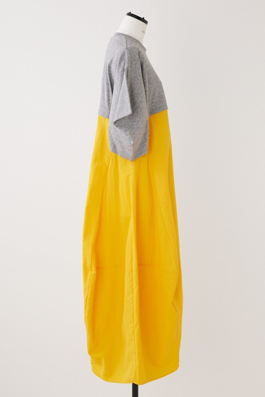 【ナゴンスタンス/nagonstans】のCO天竺 Square Sleeve DRS/ドレス 人気、トレンドファッション・服の通販 founy(ファニー) 　ファッション　Fashion　レディースファッション　Fashion for Women　ワンピース　Dresses　フォーマル・パーティードレス・結婚式用ドレス　Elegant & Casual Dresses　チュニック　Tunic Tops & Dresses　アウトドア　Outdoor Clothing　カッティング　Cutting Detail　カットソー　Cut and Sewn Top　スクエア　Square, Square Shape　スリーブ　Sleeve, Long Sleeve / Short Sleeve　チュニック　Tunic, Long Top　ドッキング　Docking, Mixed Material　ドレス　Dress, One-Piece　ポケット　Pocket, Pocket Detail　ミックス　Mix, Mixed Style　ロング　Long, Long-Length　半袖　Short Sleeve, Half Sleeve　other-4|ID: prp329100003883957 ipo3291000000032921972