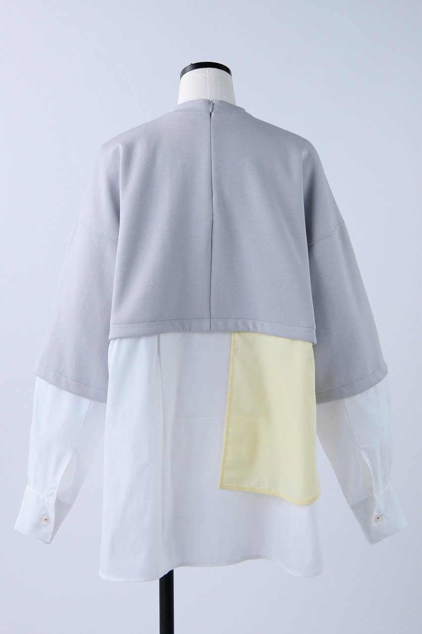 【ナゴンスタンス/nagonstans】のライトダンボール アシンメドッキング P.O/プルオーバー 人気、トレンドファッション・服の通販 founy(ファニー) 　ファッション　Fashion　レディースファッション　Fashion for Women　トップス・カットソー　Cut & Sew Tops　シャツ・ブラウス・オフィスカジュアル　Elegant Blouses & Button-Ups　ロングTシャツ・Tシャツ　Longline T-Shirts & Tees　カジュアルプルオーバー・ニットトップス　Pullovers & Knit Tops / Casual Pullovers　カットソー・ベーシックTシャツ　Cut-and-Sewn Tops / Stretch Tees & Basics　クロップド　Cropped, Short Length　スクエア　Square, Square Shape　スリーブ　Sleeve, Long Sleeve / Short Sleeve　ロング　Long, Long-Length　other-3|ID: prp329100003883959 ipo3291000000032837511