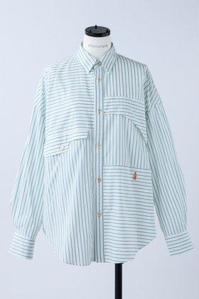 【ナゴンスタンス/nagonstans】のPoplin Stripe Roundフレア SH/シャツ 人気、トレンドファッション・服の通販 founy(ファニー) ファッション Fashion レディースファッション Fashion for Women トップス・カットソー Cut & Sew Tops シャツ・ブラウス・オフィスカジュアル Elegant Blouses & Button-Ups スリーブ Sleeve, Long Sleeve / Short Sleeve フレア Flare, Flared ロング Long, Long-Length 羽織 Haori, Light Jacket |ID:prp329100003883969