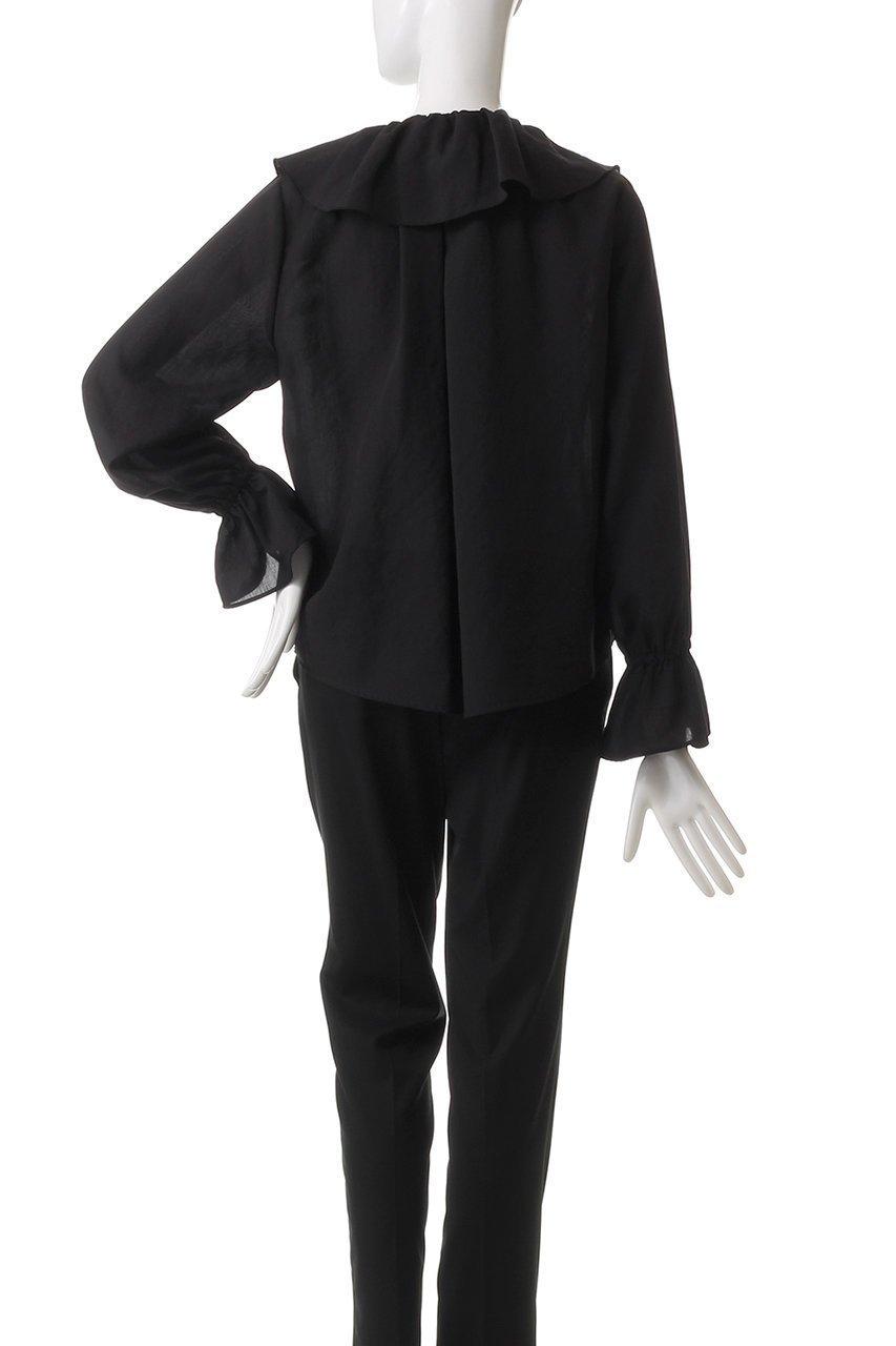 【ガリャルダガランテ/GALLARDAGALANTE】のラッフルカラーブラウス 人気、トレンドファッション・服の通販 founy(ファニー) 　ファッション　Fashion　レディースファッション　WOMEN　トップス・カットソー　Tops/Tshirt　シャツ/ブラウス　Shirts/Blouses　スウェット　Sweat　スリーブ　Sleeve　フリル　Frills　ロング　Long　other-4|ID: prp329100003883990 ipo3291000000031254967
