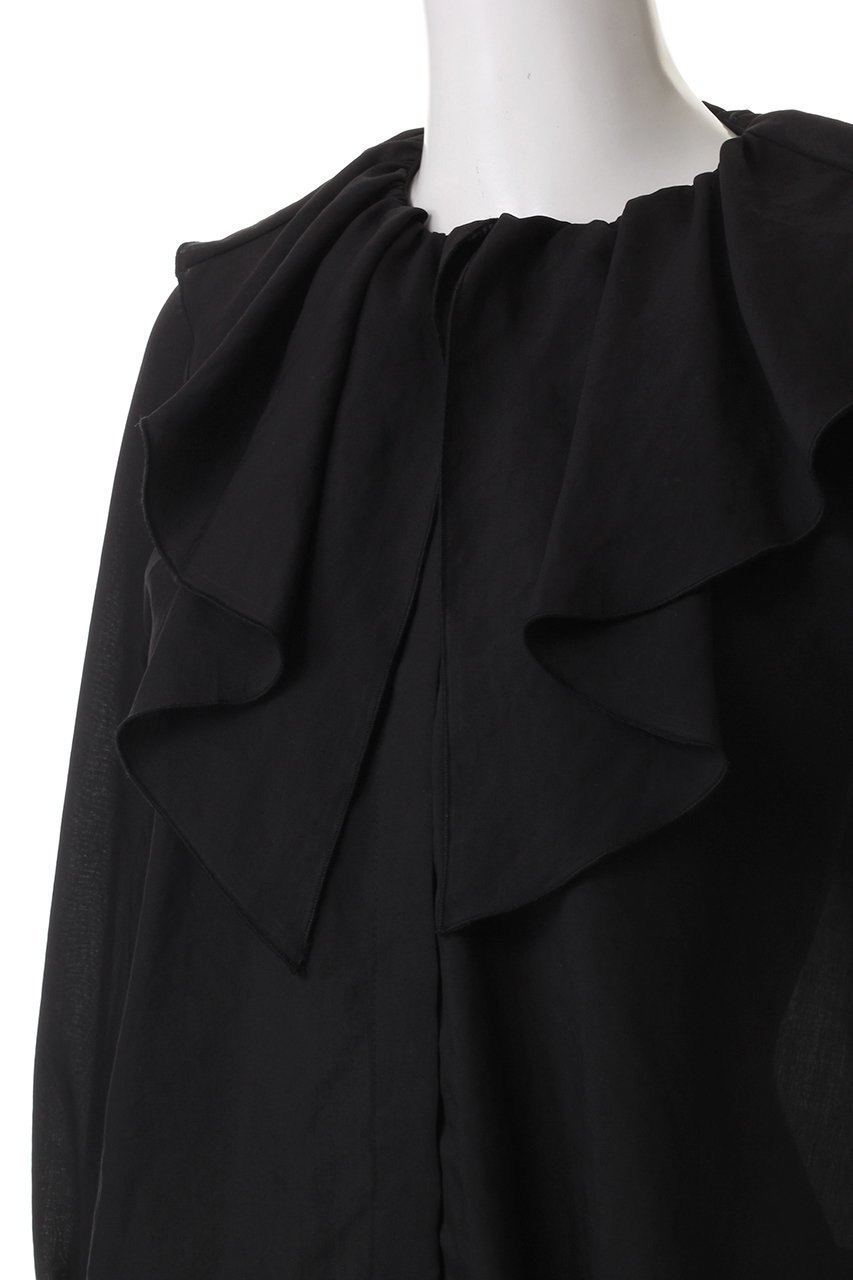 【ガリャルダガランテ/GALLARDAGALANTE】のラッフルカラーブラウス 人気、トレンドファッション・服の通販 founy(ファニー) 　ファッション　Fashion　レディースファッション　WOMEN　トップス・カットソー　Tops/Tshirt　シャツ/ブラウス　Shirts/Blouses　スウェット　Sweat　スリーブ　Sleeve　フリル　Frills　ロング　Long　other-5|ID: prp329100003883990 ipo3291000000031325552