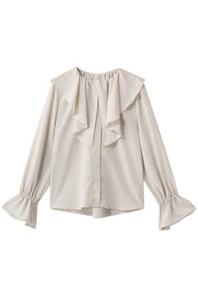 【ガリャルダガランテ/GALLARDAGALANTE】 ラッフルカラーブラウス人気、トレンドファッション・服の通販 founy(ファニー) ファッション Fashion レディースファッション Fashion for Women トップス・カットソー Cut & Sew Tops シャツ・ブラウス・オフィスカジュアル Elegant Blouses & Button-Ups 2026年 2026 スリーブ Sleeve, Long Sleeve / Short Sleeve デニム Denim, Jeans Material フェミニン Feminine, Girly フリル Frill, Ruffle フレア Flare, Flared ロング Long, Long-Length ワイド Wide, Wide Fit 夏 Summer 春 Spring S/S・春夏 SS, Spring/Summer, Warm Season |ID:prp329100003883990