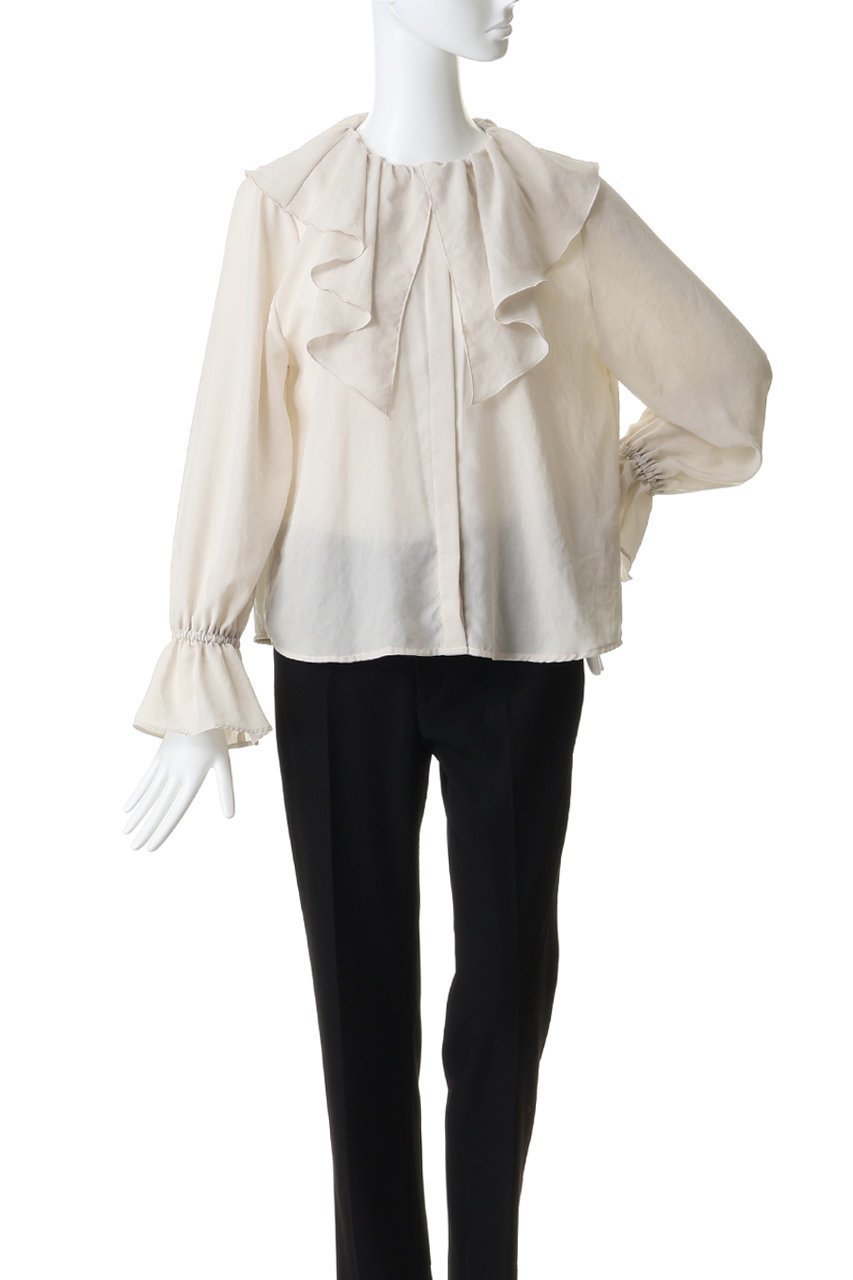 【ガリャルダガランテ/GALLARDAGALANTE】のラッフルカラーブラウス 人気、トレンドファッション・服の通販 founy(ファニー) ファッション Fashion レディースファッション Fashion for Women トップス・カットソー Cut & Sew Tops シャツ・ブラウス・オフィスカジュアル Elegant Blouses & Button-Ups 2026年 2026 スリーブ Sleeve, Long Sleeve / Short Sleeve デニム Denim, Jeans Material フェミニン Feminine, Girly フリル Frill, Ruffle フレア Flare, Flared ロング Long, Long-Length ワイド Wide, Wide Fit 夏 Summer 春 Spring S/S・春夏 SS, Spring/Summer, Warm Season other-2|ID: prp329100003883990 ipo3291000000035526732