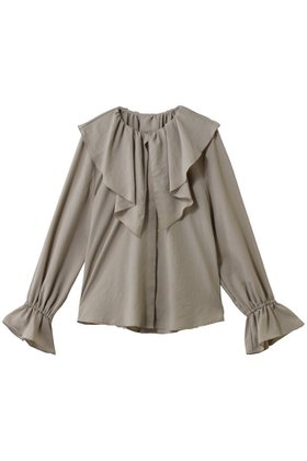 【ガリャルダガランテ/GALLARDAGALANTE】のラッフルカラーブラウス 人気、トレンドファッション・服の通販 founy(ファニー) ファッション Fashion レディースファッション Fashion for Women トップス・カットソー Cut & Sew Tops シャツ・ブラウス・オフィスカジュアル Elegant Blouses & Button-Ups 2026年 2026 スリーブ Sleeve, Long Sleeve / Short Sleeve デニム Denim, Jeans Material フェミニン Feminine, Girly フリル Frill, Ruffle フレア Flare, Flared ロング Long, Long-Length ワイド Wide, Wide Fit 夏 Summer 春 Spring S/S・春夏 SS, Spring/Summer, Warm Season |ID:prp329100003883990