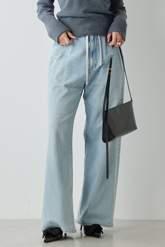 【ウィムガゼット/Whim Gazette】のドロストデニムパンツ インテリア・キッズ・メンズ・レディースファッション・服の通販 founy(ファニー) https://founy.com/ ファッション Fashion レディースファッション Fashion for Women パンツ Pants & Trousers デニムパンツ・ジーンズ・美脚デニム Denim Jeans & Pants ウォッシュ Washed Finish クール Cool, Chic シューズ Shoes, Footwear シンプル Simple, Minimal デニム Denim, Jeans Material ドローコード Drawcord, Drawstring Cord リラックス Relax, Relaxed Fit |ID: prp329100003884040 ipo3291000000036458599