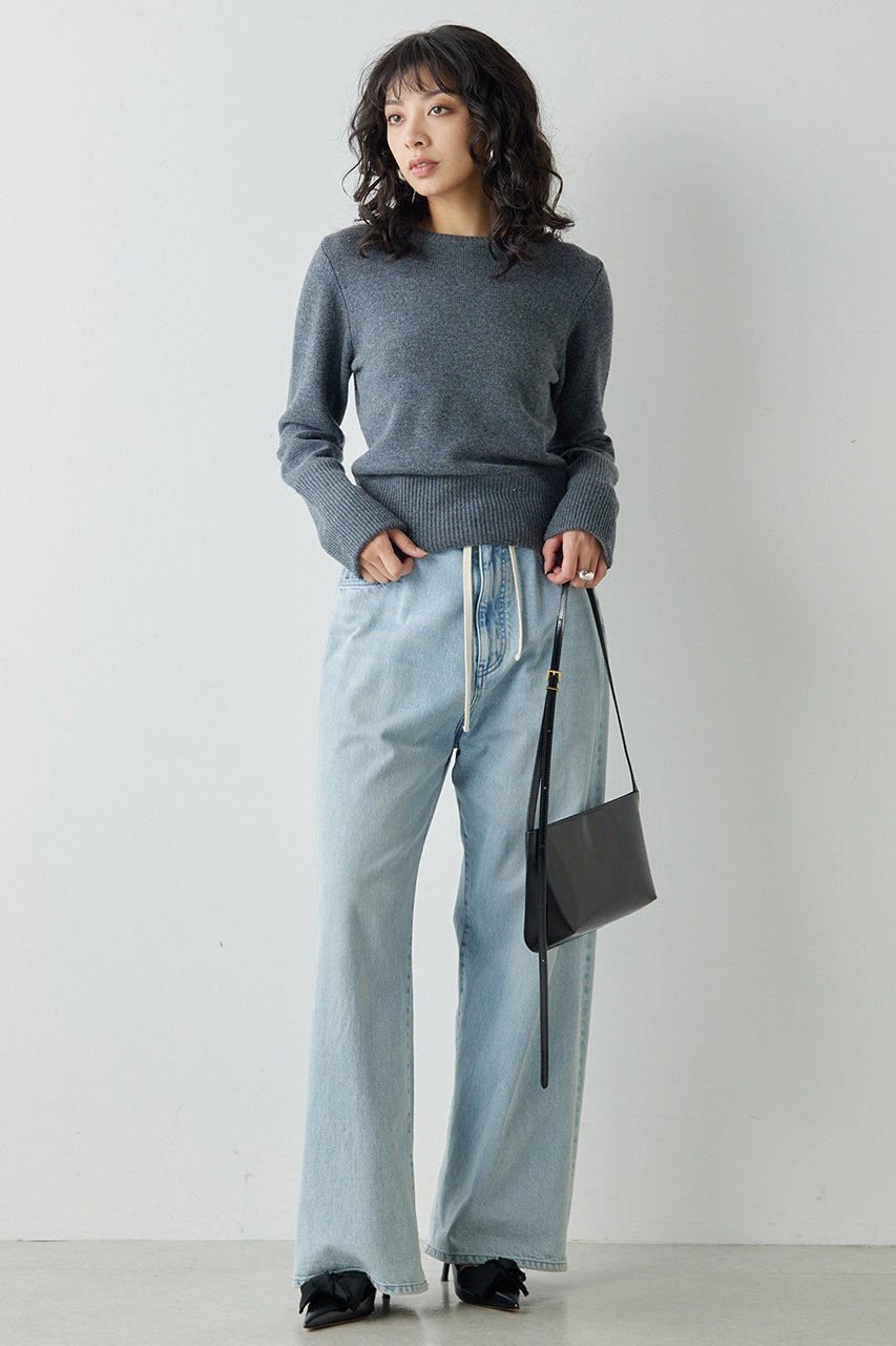 【ウィムガゼット/Whim Gazette】のドロストデニムパンツ 人気、トレンドファッション・服の通販 founy(ファニー) 　ファッション　Fashion　レディースファッション　Fashion for Women　パンツ　Pants & Trousers　デニムパンツ・ジーンズ・美脚デニム　Denim Jeans & Pants　ウォッシュ　Washed Finish　クール　Cool, Chic　シューズ　Shoes, Footwear　シンプル　Simple, Minimal　デニム　Denim, Jeans Material　ドローコード　Drawcord, Drawstring Cord　リラックス　Relax, Relaxed Fit　other-2|ID: prp329100003884040 ipo3291000000036485561