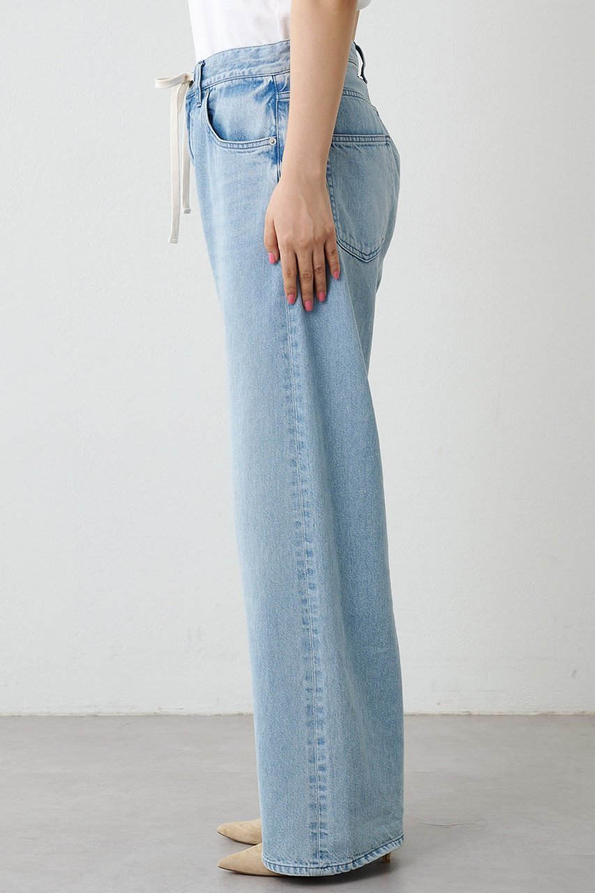 【ウィムガゼット/Whim Gazette】のドロストデニムパンツ 人気、トレンドファッション・服の通販 founy(ファニー) 　ファッション　Fashion　レディースファッション　Fashion for Women　パンツ　Pants & Trousers　デニムパンツ・ジーンズ・美脚デニム　Denim Jeans & Pants　ウォッシュ　Washed Finish　クール　Cool, Chic　シューズ　Shoes, Footwear　シンプル　Simple, Minimal　デニム　Denim, Jeans Material　ドローコード　Drawcord, Drawstring Cord　リラックス　Relax, Relaxed Fit　other-8|ID: prp329100003884040 ipo3291000000036485567