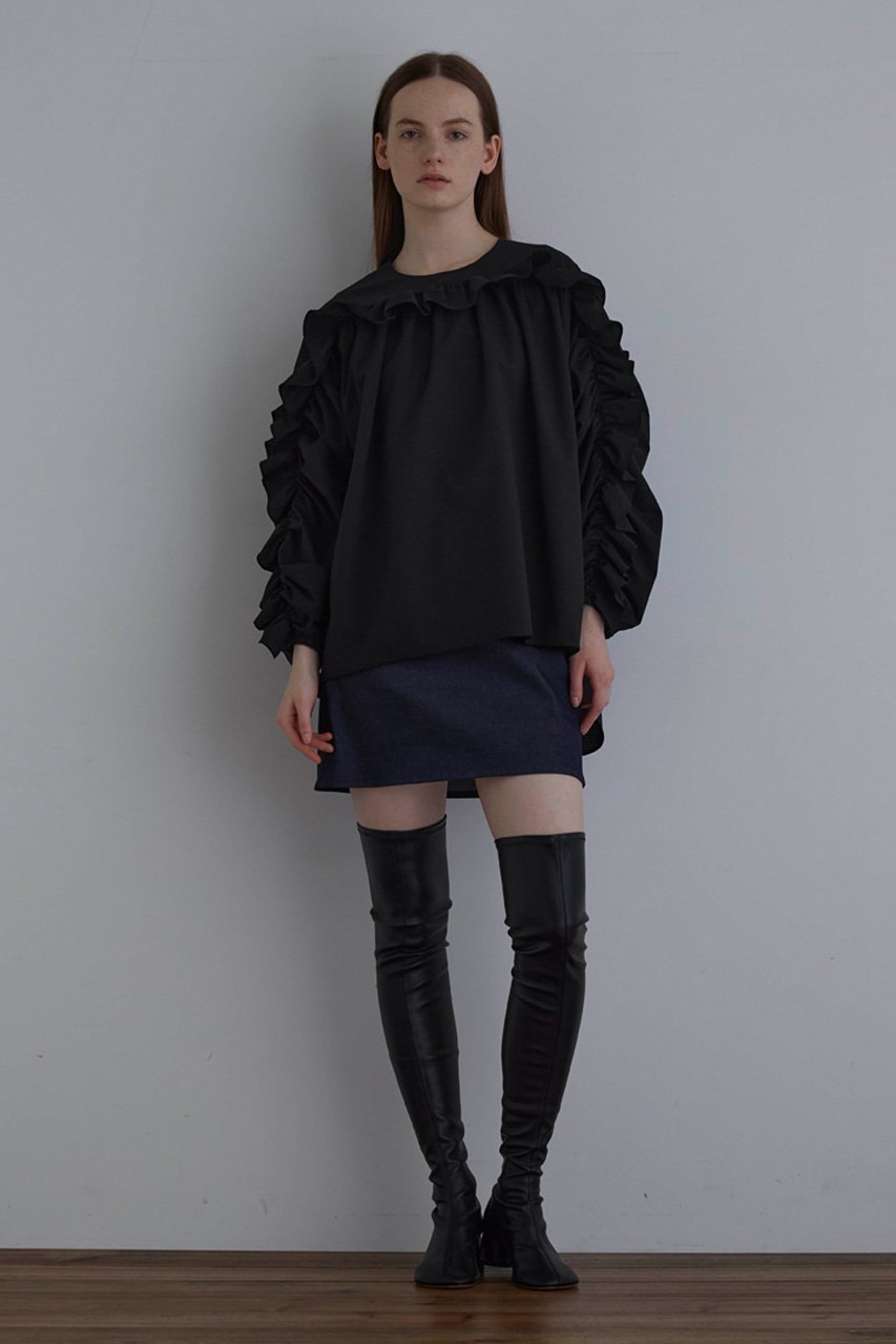 【ル フィル/LE PHIL】のクールドットサッカーブラウス 人気、トレンドファッション・服の通販 founy(ファニー) 　ファッション　Fashion　レディースファッション　WOMEN　トップス・カットソー　Tops/Tshirt　シャツ/ブラウス　Shirts/Blouses　おすすめ　Recommend　コンパクト　Compact　ストレッチ　Stretch　スポーツ　Sports　スリーブ　Sleeve　タフタ　Taffeta　ドット　Dot　フリル　Frills　ボトム　Bottom　ロング　Long　other-6|ID: prp329100003884055 ipo3291000000031328707