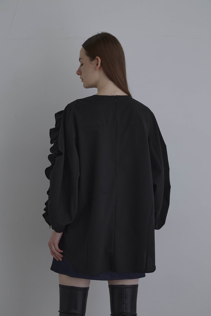 【ル フィル/LE PHIL】のクールドットサッカーブラウス 人気、トレンドファッション・服の通販 founy(ファニー) 　ファッション　Fashion　レディースファッション　WOMEN　トップス・カットソー　Tops/Tshirt　シャツ/ブラウス　Shirts/Blouses　おすすめ　Recommend　コンパクト　Compact　ストレッチ　Stretch　スポーツ　Sports　スリーブ　Sleeve　タフタ　Taffeta　ドット　Dot　フリル　Frills　ボトム　Bottom　ロング　Long　other-8|ID: prp329100003884055 ipo3291000000031328709