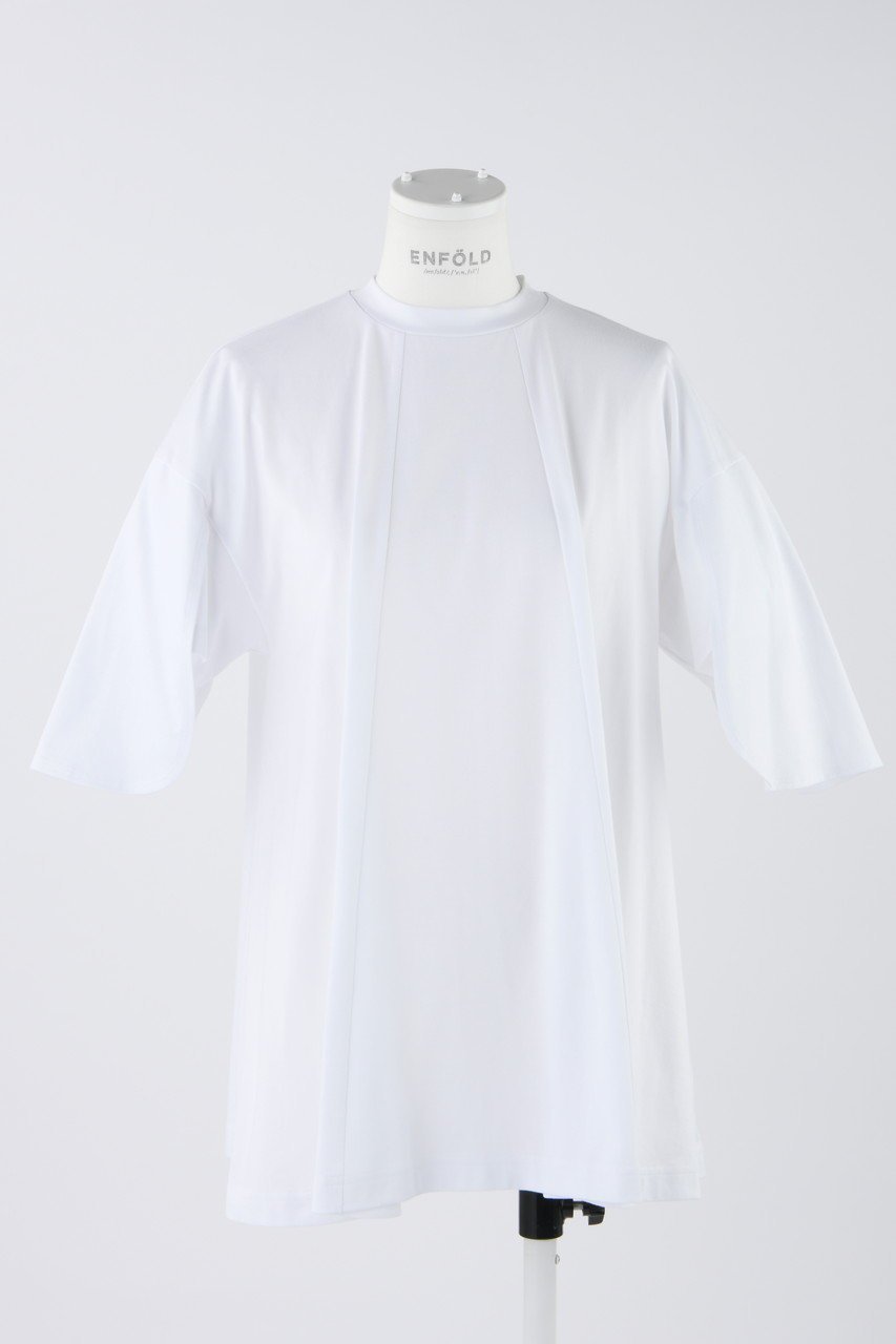 【エンフォルド/ENFOLD】のシルケット天竺 ダブルスリーブ T/SH Tシャツ 人気、トレンドファッション・服の通販 founy(ファニー) 　ファッション　Fashion　レディースファッション　Fashion for Women　トップス・カットソー　Cut & Sew Tops　シャツ・ブラウス・オフィスカジュアル　Elegant Blouses & Button-Ups　ロングTシャツ・Tシャツ　Longline T-Shirts & Tees　カットソー・ベーシックTシャツ　Cut-and-Sewn Tops / Stretch Tees & Basics　カットソー　Cut and Sewn Top　ショート　Short, Short Length　シルケット　Silket, Silky Cotton　スリーブ　Sleeve, Long Sleeve / Short Sleeve　ダブル　Double, Double-Breasted　ワイド　Wide, Wide Fit　エレガント 上品　Elegant　半袖　Short Sleeve, Half Sleeve　 other-1|ID: prp329100003885547 ipo3291000000032839183