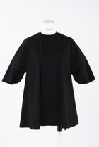 【エンフォルド/ENFOLD】のシルケット天竺 ダブルスリーブ T/SH Tシャツ 人気、トレンドファッション・服の通販 founy(ファニー) ファッション Fashion レディースファッション Fashion for Women トップス・カットソー Cut & Sew Tops シャツ・ブラウス・オフィスカジュアル Elegant Blouses & Button-Ups ロングTシャツ・Tシャツ Longline T-Shirts & Tees カットソー・ベーシックTシャツ Cut-and-Sewn Tops / Stretch Tees & Basics カットソー Cut and Sewn Top ショート Short, Short Length シルケット Silket, Silky Cotton スリーブ Sleeve, Long Sleeve / Short Sleeve ダブル Double, Double-Breasted ワイド Wide, Wide Fit エレガント 上品 Elegant 半袖 Short Sleeve, Half Sleeve thumbnail ブラック|ID: prp329100003885547 ipo3291000000032839192