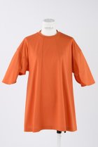 【エンフォルド/ENFOLD】のシルケット天竺 ダブルスリーブ T/SH Tシャツ 大人の最旬トレンドファッション＆コーディネート founy(ファウニー) ファッション Fashion レディースファッション Fashion for Women トップス・カットソー Cut & Sew Tops シャツ・ブラウス・オフィスカジュアル Elegant Blouses & Button-Ups ロングTシャツ・Tシャツ Longline T-Shirts & Tees カットソー・ベーシックTシャツ Cut-and-Sewn Tops / Stretch Tees & Basics カットソー Cut and Sewn Top ショート Short, Short Length シルケット Silket, Silky Cotton スリーブ Sleeve, Long Sleeve / Short Sleeve ダブル Double, Double-Breasted ワイド Wide, Wide Fit エレガント 上品 Elegant 半袖 Short Sleeve, Half Sleeve thumbnail オレンジ|ID: prp329100003885547 ipo3291000000036987794