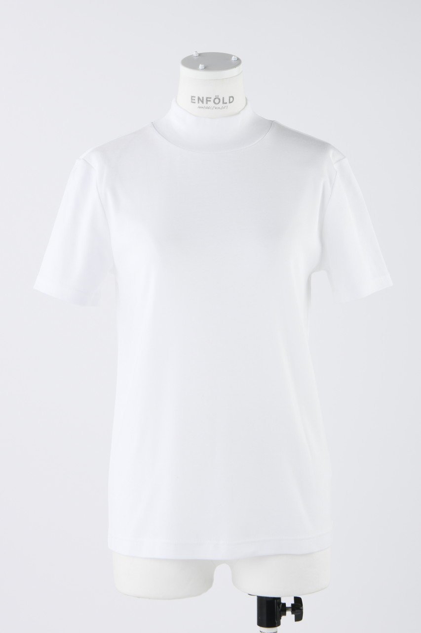 【エンフォルド/ENFOLD】のギザフライス スタンドネックコンパクト T/SH Tシャツ 人気、トレンドファッション・服の通販 founy(ファニー) 　ファッション　Fashion　レディースファッション　Fashion for Women　トップス・カットソー　Cut & Sew Tops　シャツ・ブラウス・オフィスカジュアル　Elegant Blouses & Button-Ups　ロングTシャツ・Tシャツ　Longline T-Shirts & Tees　カットソー・ベーシックTシャツ　Cut-and-Sewn Tops / Stretch Tees & Basics　2023年　2023　2023春夏・S/S　Spring/Summer 2023 SS23　なめらか　Smooth, Silky Texture　カットソー　Cut and Sewn Top　カーディガン　Cardigan, Knitwear　ショート　Short, Short Length　ジャケット　Jacket, Outerwear　スリーブ　Sleeve, Long Sleeve / Short Sleeve　エレガント 上品　Elegant　夏　Summer　S/S・春夏　SS, Spring/Summer, Warm Season　 other-1|ID: prp329100003885548 ipo3291000000032839223