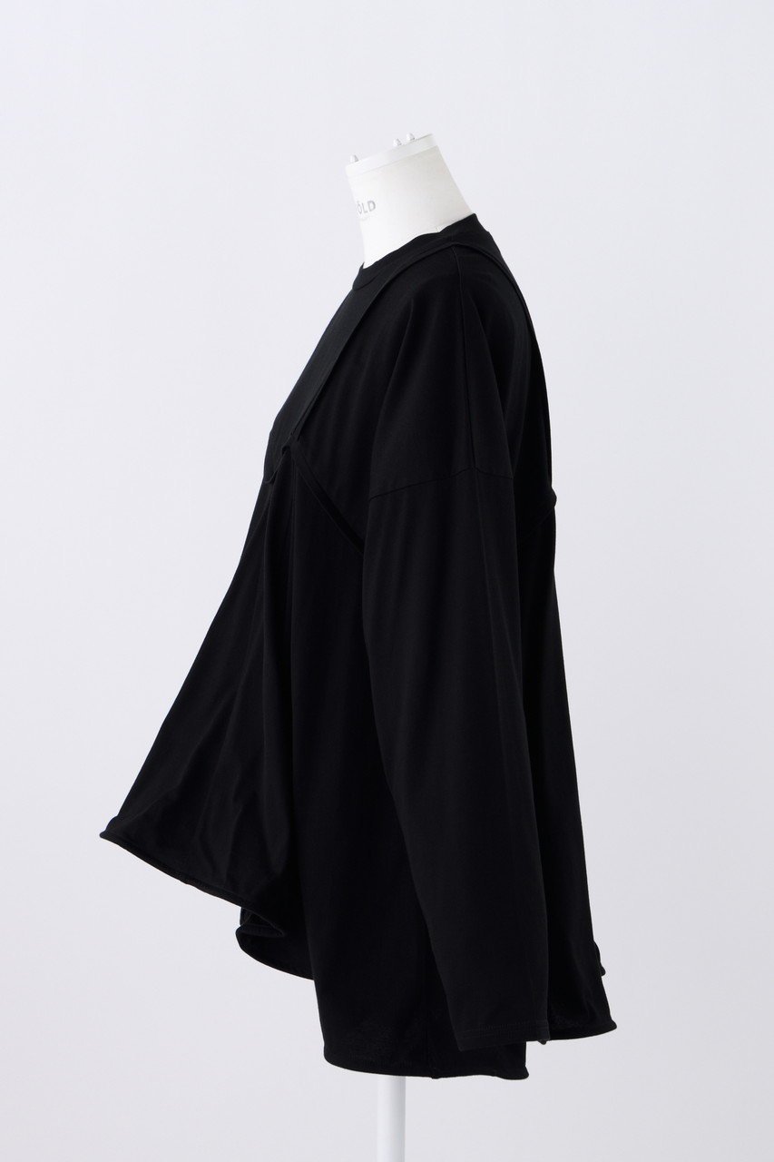 【エンフォルド/ENFOLD】のStaple天竺 メモリーヘムロングスリーブ 人気、トレンドファッション・服の通販 founy(ファニー) 　ファッション　Fashion　レディースファッション　Fashion for Women　トップス・カットソー　Cut & Sew Tops　シャツ・ブラウス・オフィスカジュアル　Elegant Blouses & Button-Ups　ロングTシャツ・Tシャツ　Longline T-Shirts & Tees　カットソー・ベーシックTシャツ　Cut-and-Sewn Tops / Stretch Tees & Basics　キャミソール　Camisole, Spaghetti Strap Top　スリーブ　Sleeve, Long Sleeve / Short Sleeve　ドレープ　Drape, Draping Fabric　フレア　Flare, Flared　ロング　Long, Long-Length　ワイヤー　Wire, Wired Bra　other-2|ID: prp329100003885549 ipo3291000000035061697