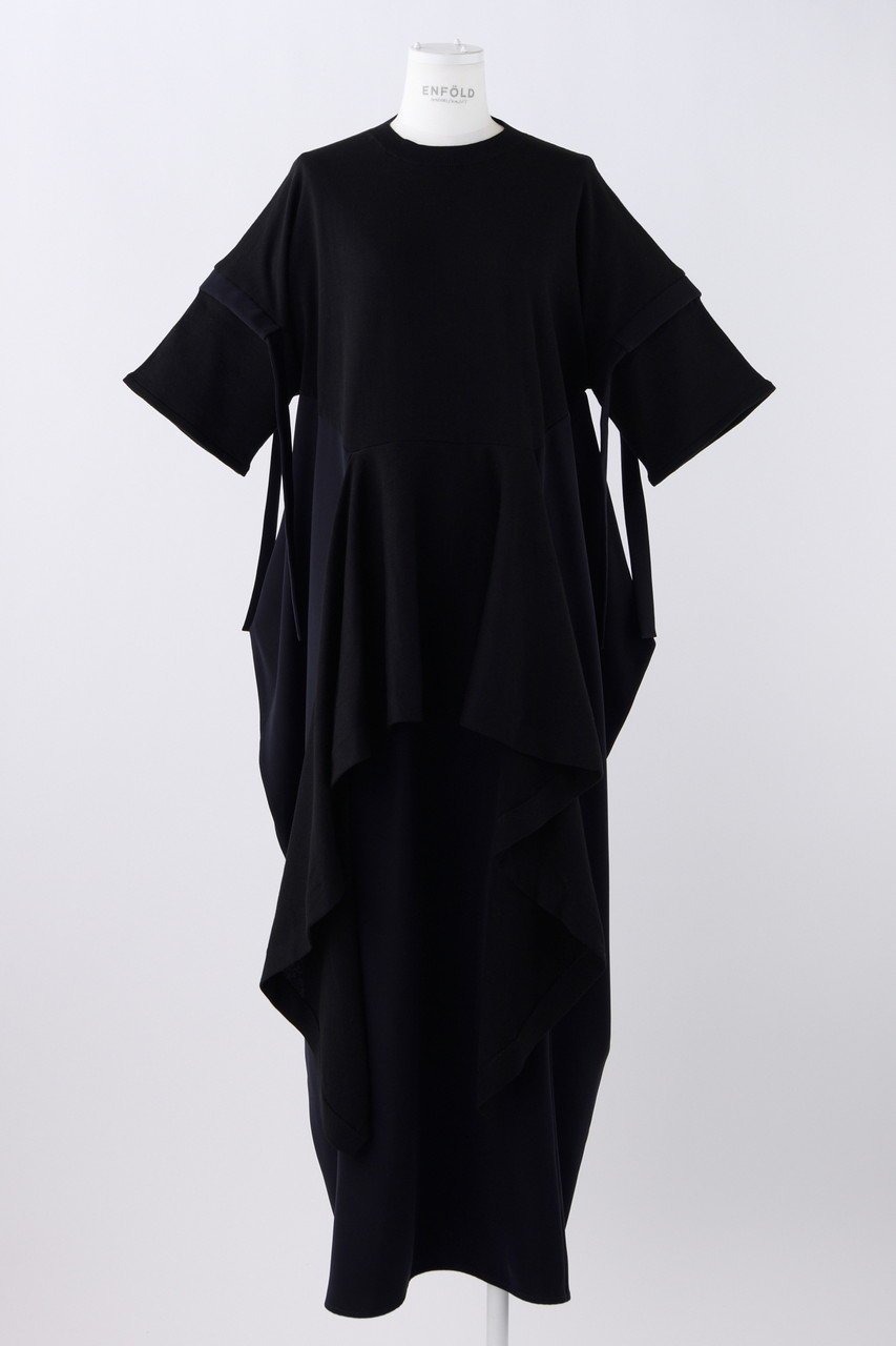 【エンフォルド/ENFOLD】のニット×PEコンビ DRS/ドレス 人気、トレンドファッション・服の通販 founy(ファニー) 　ファッション　Fashion　レディースファッション　Fashion for Women　ワンピース　Dresses　フォーマル・パーティードレス・結婚式用ドレス　Elegant & Casual Dresses　チュニック　Tunic Tops & Dresses　コンビ　Combo, Combination Style　チュニック　Tunic, Long Top　ドレス　Dress, One-Piece　ミックス　Mix, Mixed Style　ロング　Long, Long-Length　エレガント 上品　Elegant　 other-1|ID: prp329100003885550 ipo3291000000032921984