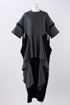 【エンフォルド/ENFOLD】のニット×PEコンビ DRS/ドレス チャコールグレー|ID: prp329100003885550 ipo3291000000036672104