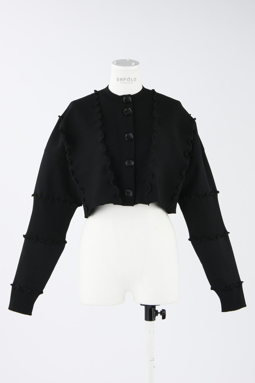 【エンフォルド/ENFOLD】のANGEL YARN Wave C/D カーディガン インテリア・キッズ・メンズ・レディースファッション・服の通販 founy(ファニー) ファッション Fashion レディースファッション Fashion for Women トップス・カットソー Cut & Sew Tops ニット Knit Tops & Sweaters カーディガン・羽織り Layered Style Cardigans 2024年 2024 2024春夏・S/S Spring/Summer 2024 SS24 カーディガン Cardigan, Knitwear ショート Short, Short Length 夏 Summer S/S・春夏 SS, Spring/Summer, Warm Season 羽織 Haori, Light Jacket 軽量 Lightweight, Ultra Light ブラック|ID: prp329100003885551 ipo3291000000032949603