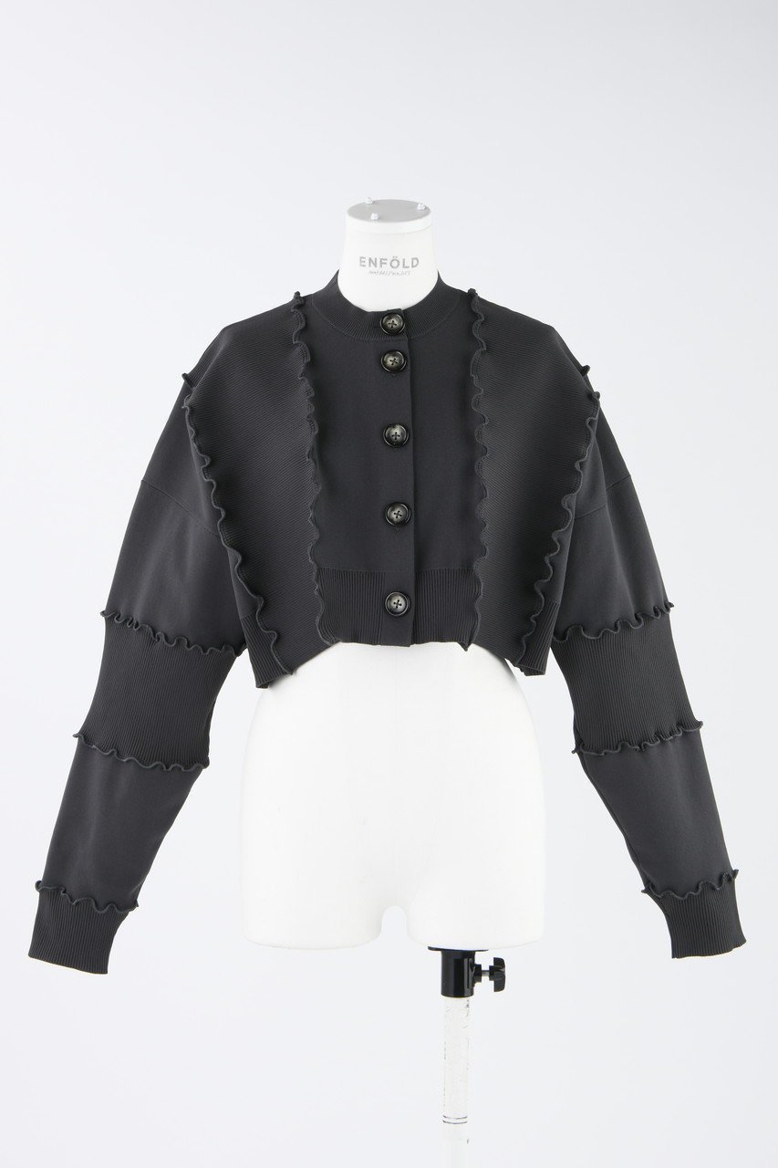 【エンフォルド/ENFOLD】のANGEL YARN Wave C/D カーディガン インテリア・キッズ・メンズ・レディースファッション・服の通販 founy(ファニー) ファッション Fashion レディースファッション Fashion for Women トップス・カットソー Cut & Sew Tops ニット Knit Tops & Sweaters カーディガン・羽織り Layered Style Cardigans 2024年 2024 2024春夏・S/S Spring/Summer 2024 SS24 カーディガン Cardigan, Knitwear ショート Short, Short Length 夏 Summer S/S・春夏 SS, Spring/Summer, Warm Season 羽織 Haori, Light Jacket 軽量 Lightweight, Ultra Light ダークグレー|ID: prp329100003885551 ipo3291000000032949614